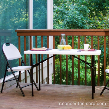 Table pliante en plastique blanc de 4 pieds